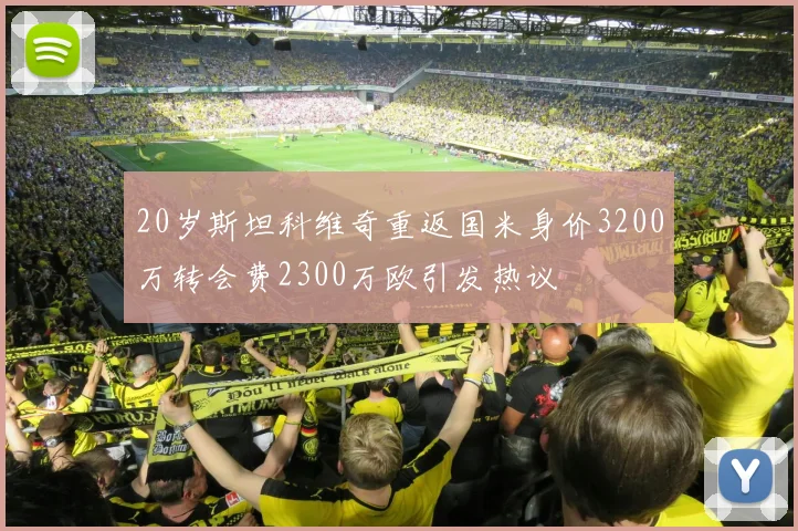 20岁斯坦科维奇重返国米身价3200万转会费2300万欧引发热议